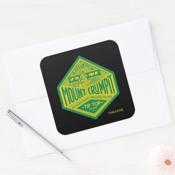 Grinch Mount Crumpit Square Sticker