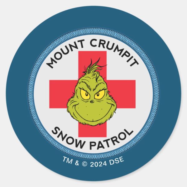 Grinch___Mt._Crumpit_Snow_Patrol_Classic_Round_Sticker_1 Grinch Mt. Crumpit Snow Patrol Classic Round Sticker