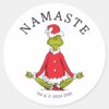 Grinch___Namaste_Santa_Claus_Classic_Round_Sticker_1 Grinch Namaste Santa Claus Classic Round Sticker