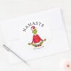 Grinch___Namaste_Santa_Claus_Classic_Round_Sticker_3 Grinch Namaste Santa Claus Classic Round Sticker