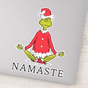Grinch Namaste Santa Claus Sticker