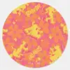 Groovy Disco Scooby Doo Pattern Classic Round Sticker