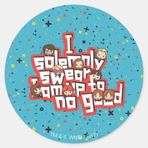 Group__I_SOLEMNLY_SWEAR_THAT_I_AM_UP_TO_NO_GOOD™__Classic_Round_Sticker_1 Group I SOLEMNLY SWEAR THAT I AM UP TO NO GOOD™ Classic Round Sticker