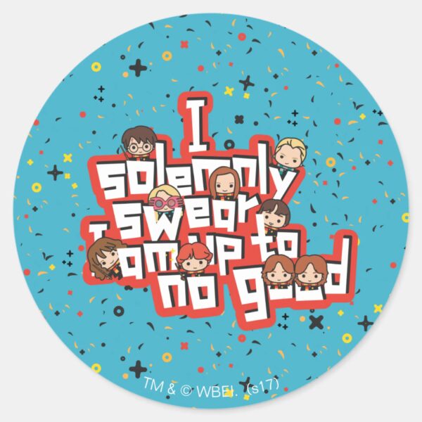 Group__I_SOLEMNLY_SWEAR_THAT_I_AM_UP_TO_NO_GOOD™__Classic_Round_Sticker_1 Group I SOLEMNLY SWEAR THAT I AM UP TO NO GOOD™ Classic Round Sticker