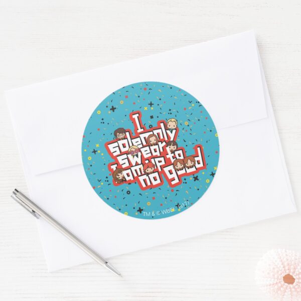 Group__I_SOLEMNLY_SWEAR_THAT_I_AM_UP_TO_NO_GOOD™__Classic_Round_Sticker_3 Group I SOLEMNLY SWEAR THAT I AM UP TO NO GOOD™ Classic Round Sticker