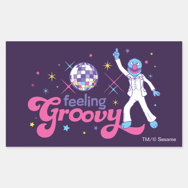 Grover___Feeling_Groovy_Rectangular_Sticker_1 Grover Feeling Groovy Rectangular Sticker