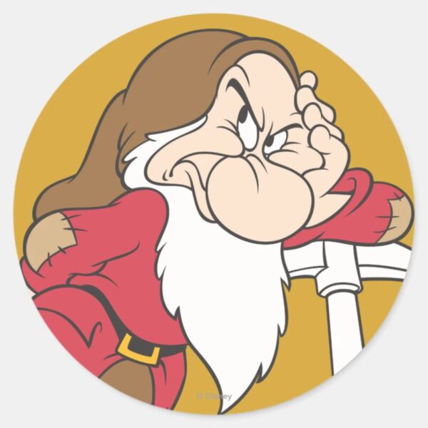 Grumpy_12_classic_round_sticker_1 Grumpy 12 Classic Round Sticker