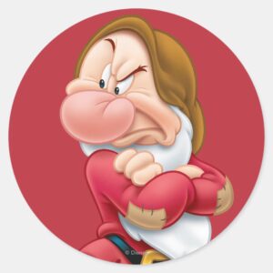 Grumpy 3 Classic Round Sticker