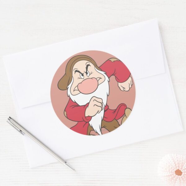 Grumpy_6_classic_round_sticker_3 Grumpy 6 Classic Round Sticker