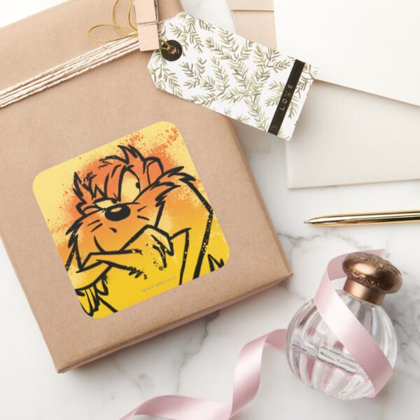 Grumpy_TAZ™_Square_Sticker_5 Grumpy TAZ™ Square Sticker