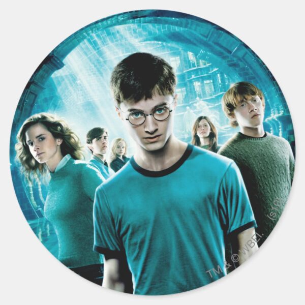 HARRY_POTTER_AND_THE_ORDER_OF_THE_PHOENIX™_Blue_Classic_Round_Sticker_1 HARRY POTTER AND THE ORDER OF THE PHOENIX™ Blue Classic Round Sticker