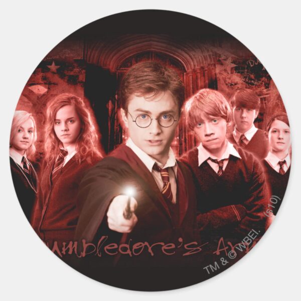 HARRY_POTTER_AND_THE_ORDER_OF_THE_PHOENIX™_Red_Classic_Round_Sticker_1 HARRY POTTER AND THE ORDER OF THE PHOENIX™ Red Classic Round Sticker
