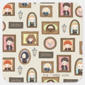HARRY POTTER™ Chibi Picture Frame Pattern Square Sticker