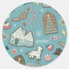 HARRY_POTTER™_HOGWARTS™_Christmas_Cookie_Pattern_Classic_Round_Sticker_1 HARRY POTTER™ HOGWARTS™ Christmas Cookie Pattern Classic Round Sticker