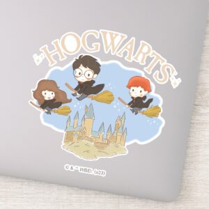 HARRY_POTTER™,_Hermione,_&_Ron_Fly_Over_HOGWARTS™_Sticker_1 HARRY POTTER™ Hermione Ron Fly Over HOGWARTS™ Sticker