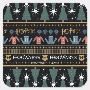 HARRY POTTER™ Holiday Sweater Pattern Square Sticker