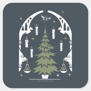 HARRY POTTER™ Magical Christmas Tree Square Sticker