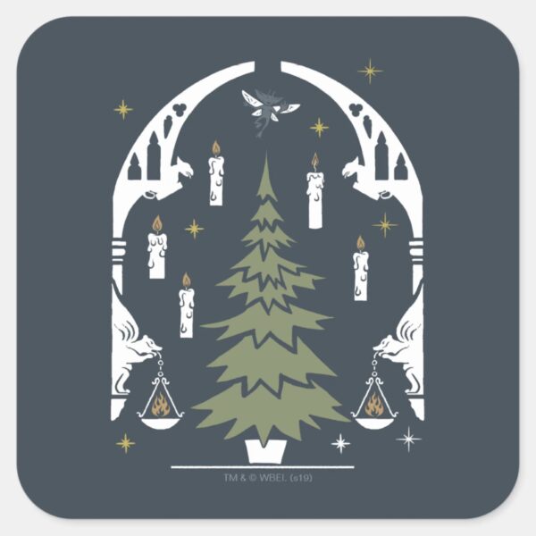 HARRY POTTER™ Magical Christmas Tree Square Sticker