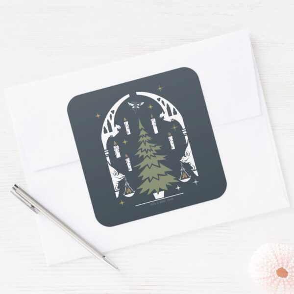 HARRY POTTER™ Magical Christmas Tree Square Sticker