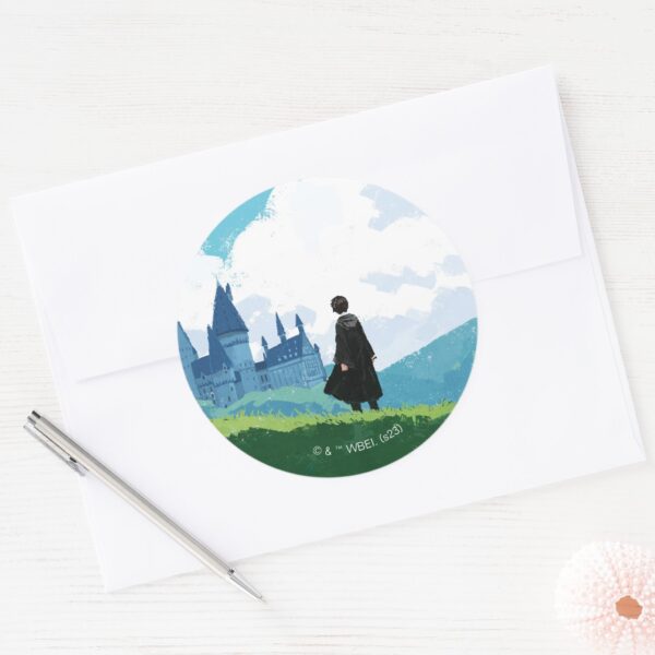HARRY POTTER™ Overlooking HOGWARTS™ Castle Classic Round Sticker