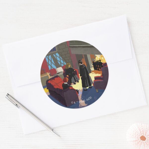 HARRY POTTER™ Ron Hermione In Common Room Classic Round Sticker