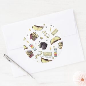 HARRY POTTER™ Spells Books Pattern Classic Round Sticker