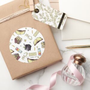 HARRY POTTER™ Spells Books Pattern Classic Round Sticker