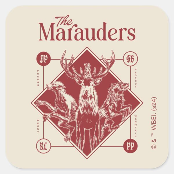 HARRY_POTTER™_The_Marauders_Animagus_Graphic_Square_Sticker_1 HARRY POTTER™ The Marauders Animagus Graphic Square Sticker