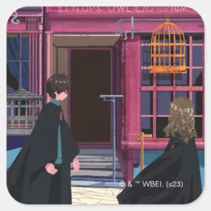 HARRY POTTER™ Hermione At Eeylops Owl Emporium Square Sticker