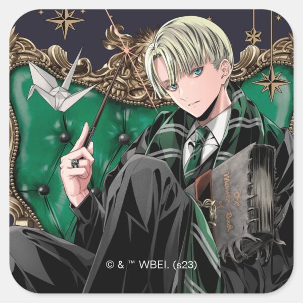 HARRY_POTTER™___Anime_Draco_Malfoy_Seated_Square_Sticker_1 HARRY POTTER™ Anime Draco Malfoy Seated Square Sticker
