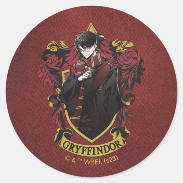 HARRY_POTTER™___Anime_HARRY_POTTER™_Crest_Classic_Round_Sticker_1 HARRY POTTER™ Anime HARRY POTTER™ Crest Classic Round Sticker