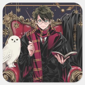 HARRY POTTER™ Anime HARRY POTTER™ Seated Square Sticker