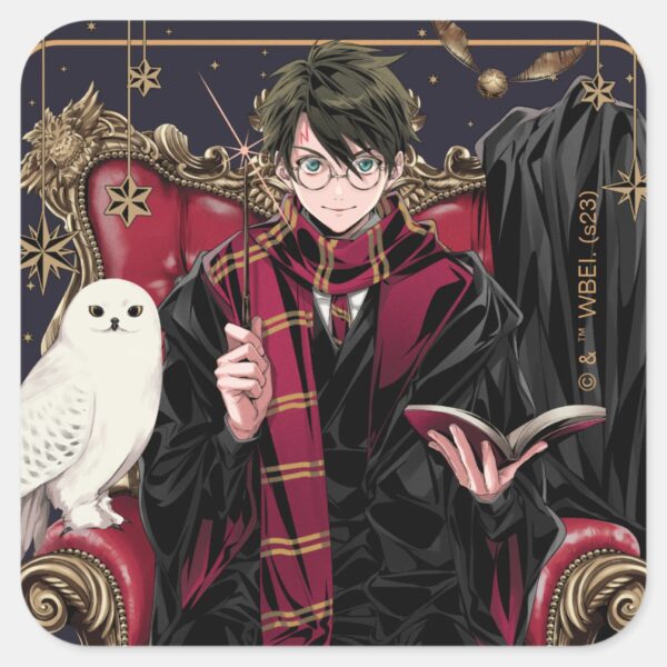 HARRY_POTTER™___Anime_HARRY_POTTER™_Seated_Square_Sticker_1 HARRY POTTER™ Anime HARRY POTTER™ Seated Square Sticker