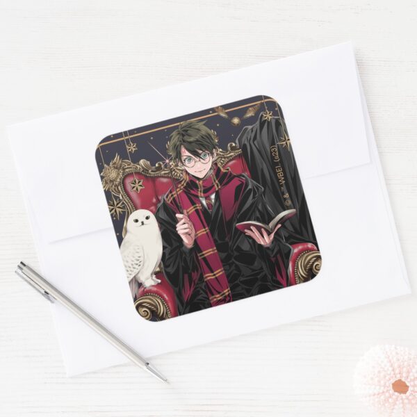 HARRY_POTTER™___Anime_HARRY_POTTER™_Seated_Square_Sticker_3 HARRY POTTER™ Anime HARRY POTTER™ Seated Square Sticker