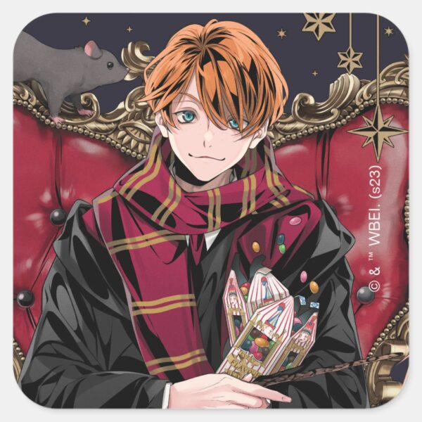 HARRY_POTTER™___Anime_Ron_Weasley_Seated_Square_Sticker_1 HARRY POTTER™ Anime Ron Weasley Seated Square Sticker