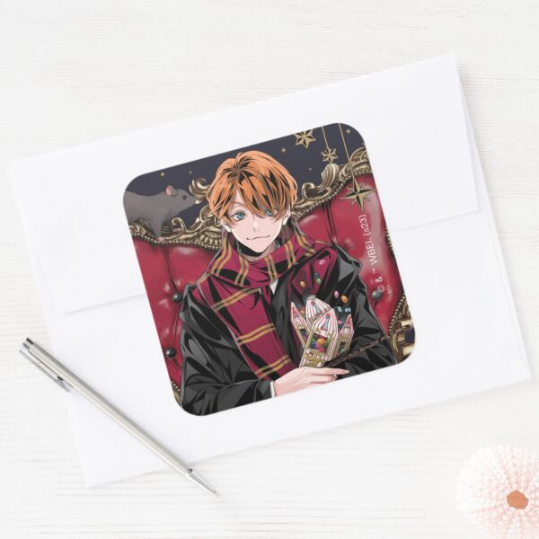 HARRY_POTTER™___Anime_Ron_Weasley_Seated_Square_Sticker_3 HARRY POTTER™ Anime Ron Weasley Seated Square Sticker