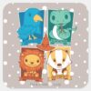 HARRY_POTTER™___CARTOON_HOGWARTS™_HOUSES_SQUARE_STICKER_1 HARRY POTTER™ CARTOON HOGWARTS™ HOUSES SQUARE STICKER