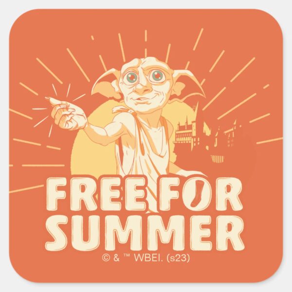 HARRY_POTTER™___Dobby_Free_For_Summer_Square_Sticker_1 HARRY POTTER™ Dobby Free For Summer Square Sticker