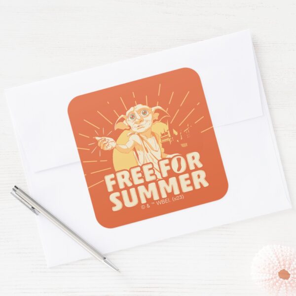 HARRY_POTTER™___Dobby_Free_For_Summer_Square_Sticker_3 HARRY POTTER™ Dobby Free For Summer Square Sticker