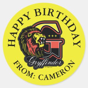 HARRY POTTER™ GRYFFINDOR™ Happy Birthday Classic Round Sticker