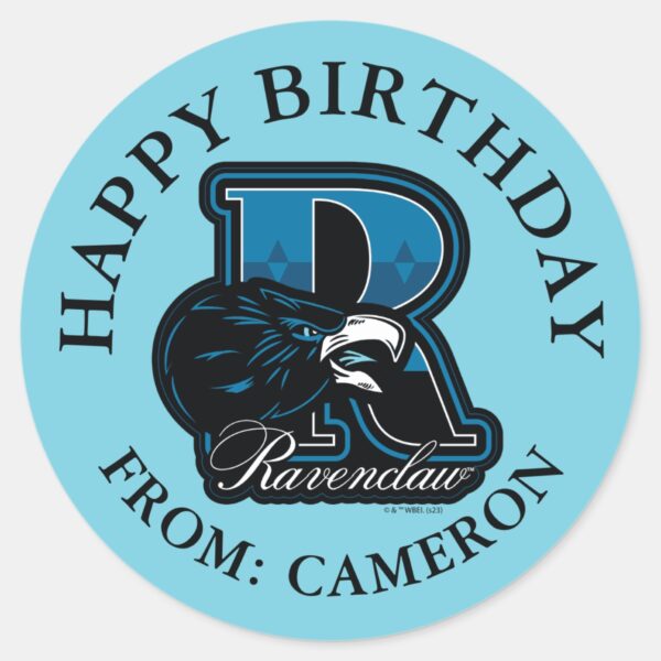 HARRY_POTTER™___RAVENCLAW™_Happy_Birthday_Classic_Round_Sticker_1 HARRY POTTER™ RAVENCLAW™ Happy Birthday Classic Round Sticker
