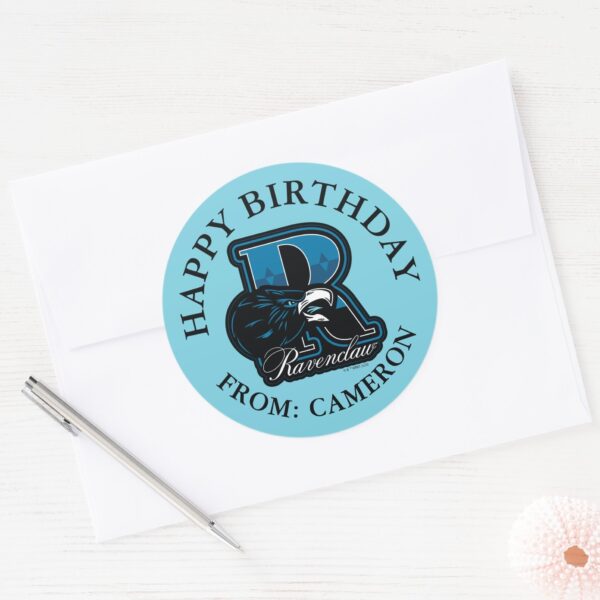 HARRY_POTTER™___RAVENCLAW™_Happy_Birthday_Classic_Round_Sticker_3 HARRY POTTER™ RAVENCLAW™ Happy Birthday Classic Round Sticker