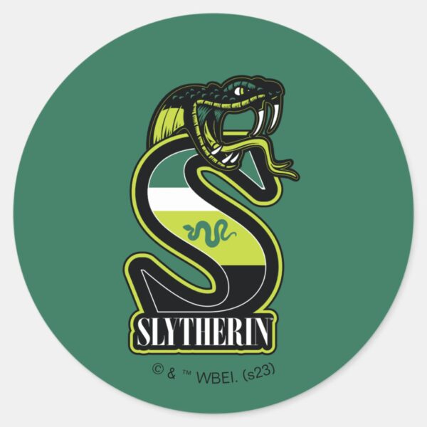 HARRY_POTTER™___SLYTHERIN™_Athletic_Badge_Classic_Round_Sticker_1 HARRY POTTER™ SLYTHERIN™ Athletic Badge Classic Round Sticker