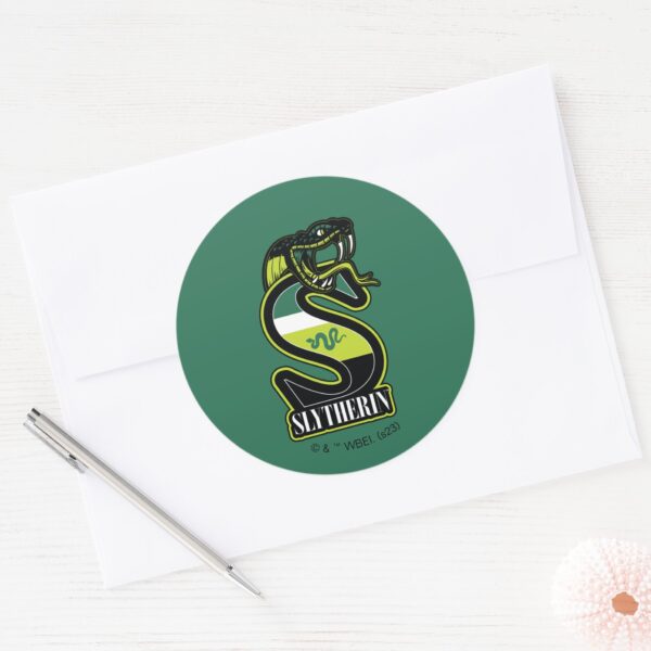 HARRY_POTTER™___SLYTHERIN™_Athletic_Badge_Classic_Round_Sticker_3 HARRY POTTER™ SLYTHERIN™ Athletic Badge Classic Round Sticker