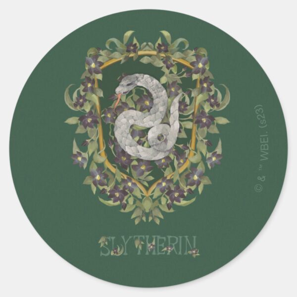 HARRY_POTTER™___SLYTHERIN™_Crest_Classic_Round_Sticker_1 HARRY POTTER™ SLYTHERIN™ Crest Classic Round Sticker