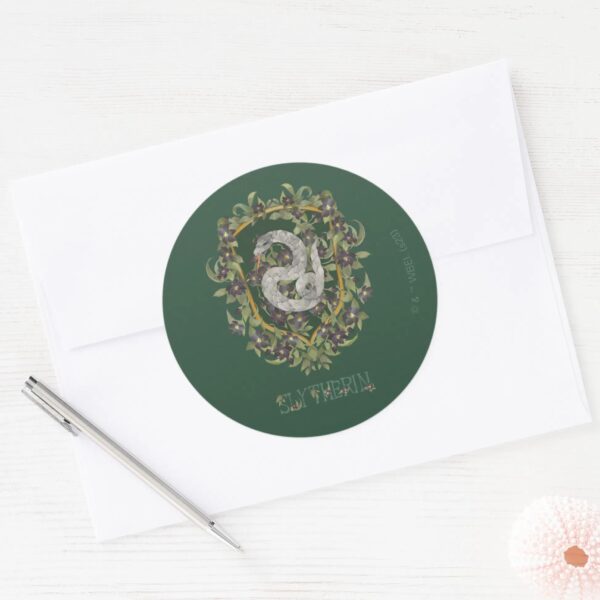 HARRY_POTTER™___SLYTHERIN™_Crest_Classic_Round_Sticker_3 HARRY POTTER™ SLYTHERIN™ Crest Classic Round Sticker