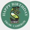 HARRY_POTTER™___SLYTHERIN™_Happy_Birthday_Classic_Round_Sticker_1 HARRY POTTER™ SLYTHERIN™ Happy Birthday Classic Round Sticker
