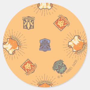 HARRY POTTER™ Summer Magic HOGWARTS™ Pattern Classic Round Sticker