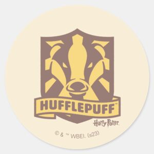 HARRY POTTER™ Summer Magic HUFFLEPUFF™ Crest Classic Round Sticker