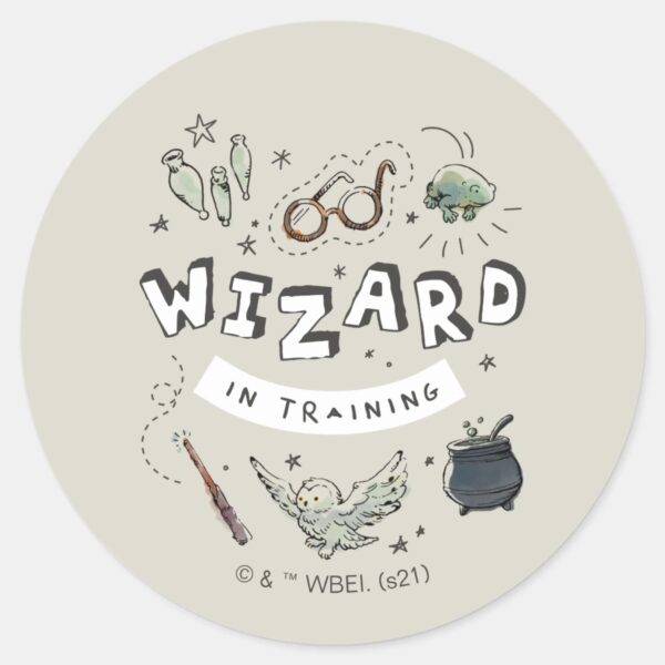HARRY_POTTER™___Wizard_in_Training_Classic_Round_Sticker_1 HARRY POTTER™ Wizard In Training Classic Round Sticker